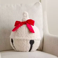White Boucle Bell Shaped Pillow