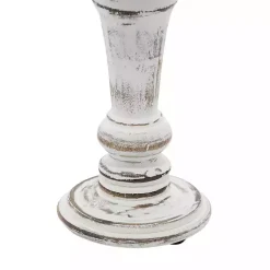 White Brushstroke 3-pc. Pillar Candle Holder Set