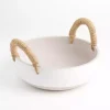 White Ceramic Bowl with Rope Handles