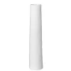White Ceramic Flower Names Embossed Vase, 9 in.
