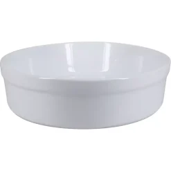 White Ceramic Oval Bakers, Set of 2