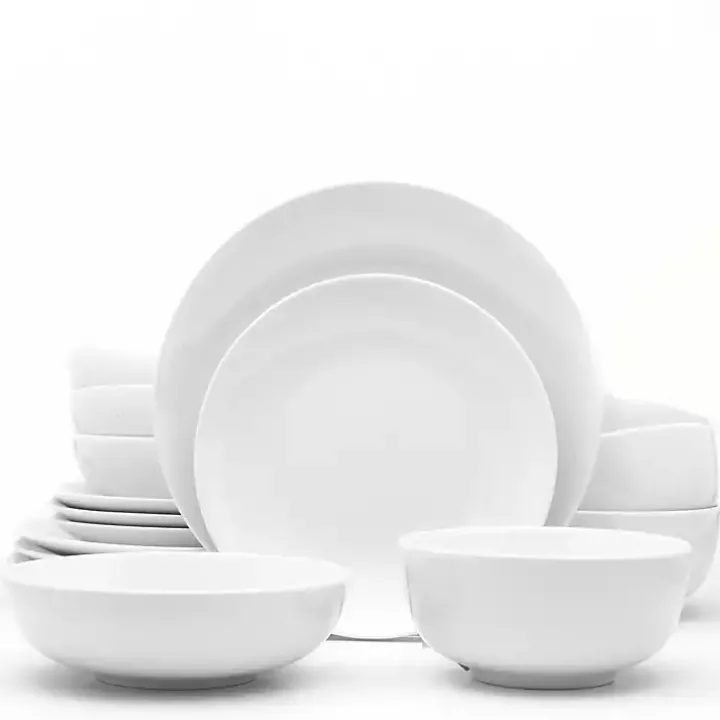 White Ceramic 16-pc. Dinnerware Set