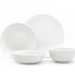 White Ceramic 16-pc. Dinnerware Set