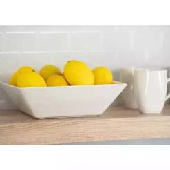 White Ceramic Square 40-pc. Dinnerware Set