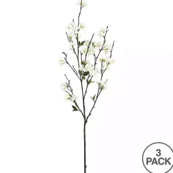White Cherry Blossom Stems, Set of 3