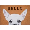 White Chihuahua Hello Doormat
