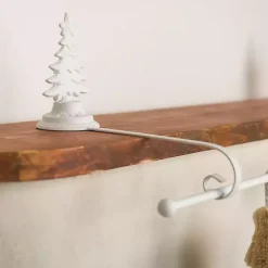 White Christmas Tree Rod Stocking Holder