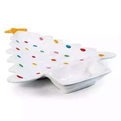 White Christmas Tree Serving Platter