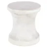 White Clay Hourglass Accent Table