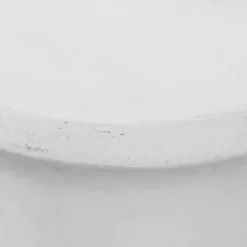 White Clay Hourglass Accent Table