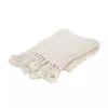 White Cotton Tassel Throw