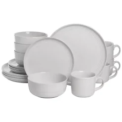 White Double Line 16-pc. Dinnerware Set