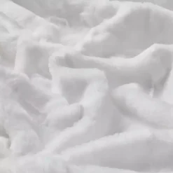 White Faux Fur Oversized Throw