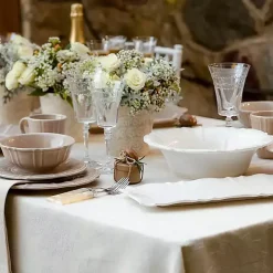 White Glazed Scalloped Ceramic Pasta Bowl