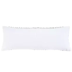White Jute Hand Knotted Lumbar Pillow