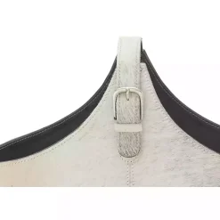 White Leather Textured Magazine Rack