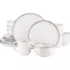 White Leo Stoneware 16-pc. Dinnerware Set