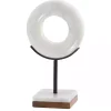 White Marble Ring Sculpture, 11 in.
