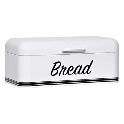 White Metal Bread Box