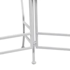 White Metal Floral 3-Tier Plant Stand