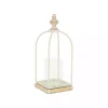 White Metal Rope Wrapped Lantern