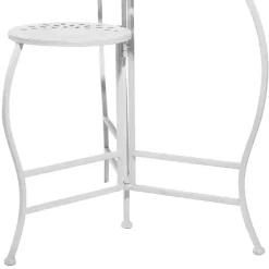 White Metal 3-Tier Plant Stand