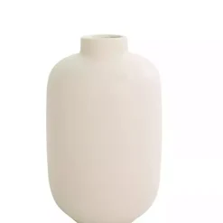 White Minimalist Ceramic Vases, Set of 3