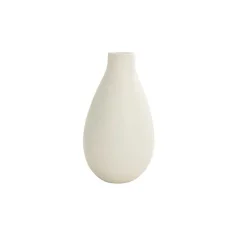 White Minimalist Ceramic Vases, Set of 3