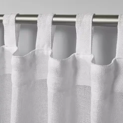 White Outdoor Miami Curtain Panel Set, 96 in.