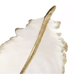 White Resin Feather Bowl