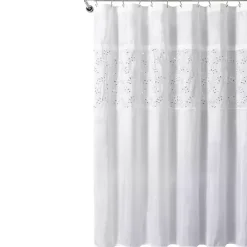 White Sequined Shower Curtain
