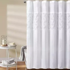 White Sequined Shower Curtain