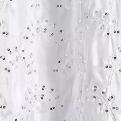 White Sequined Shower Curtain