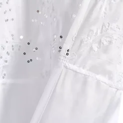 White Sequined Shower Curtain