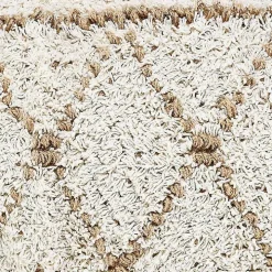 White Textured Diamond Lumbar Pillow