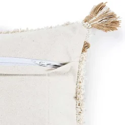 White Textured Diamond Lumbar Pillow