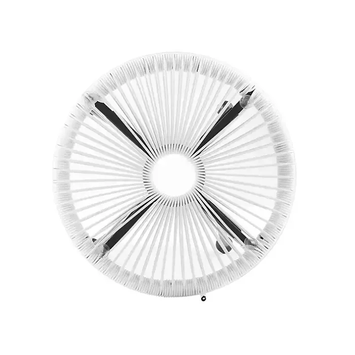 White Wicker and Glass Top Outdoor Side Table