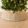 White Wicker Woven Christmas Tree Collar