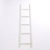 Whitewash Wood Scalloped Decorative Ladder