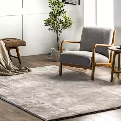 Whitlow Gray Shag Washable Area Rug, 8x10