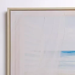 Window with a Beach View Framed Canvas Art Print