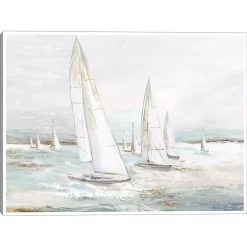 Windswept Sails I Framed Canvas Art Print