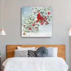 Winter Cardinal Canvas Art Print