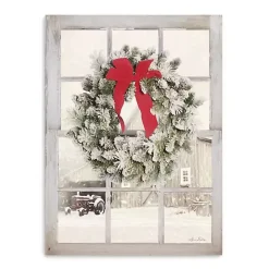 Winter Window View Canvas Art Print