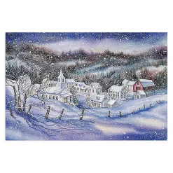 Winter Wonderland Village Canvas Art Print