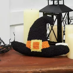 Witch Hat Shaped Halloween Throw Pillow