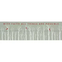 With Faith Cardinals Wall Plaque