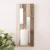 Wood Plank Mirrored Wall Sconce