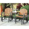 Wood Slat Attached Frame 3-pc. Outdoor Chair Set
