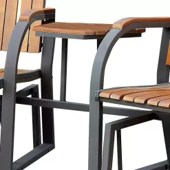 Wood Slat Attached Frame 3-pc. Outdoor Chair Set